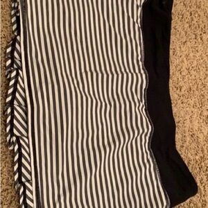 lululemon athletica Black and White Striped Mini Skirt